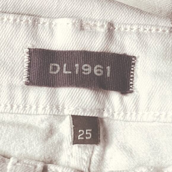 DL1961 Patti Straight High Rise Vintage Jeans White Size 25 - Picture 4 of 7